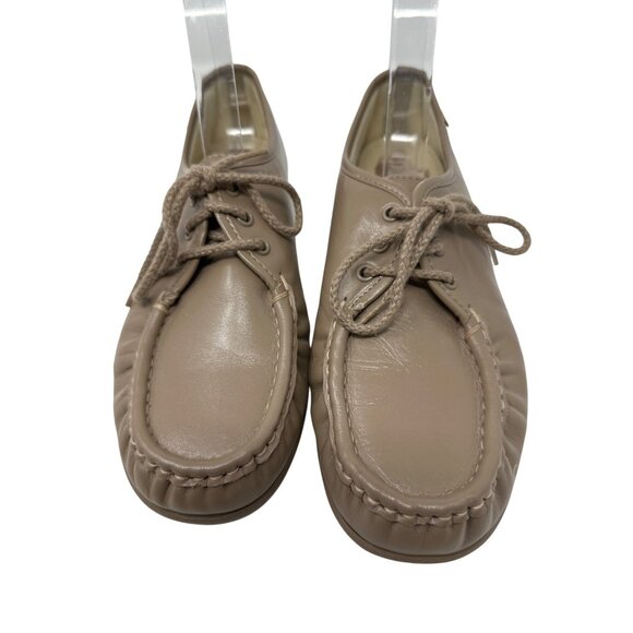 SAS Womens Leather Comfort Lace-Up Loafers Taupe Size 10M - Picture 8 of 14